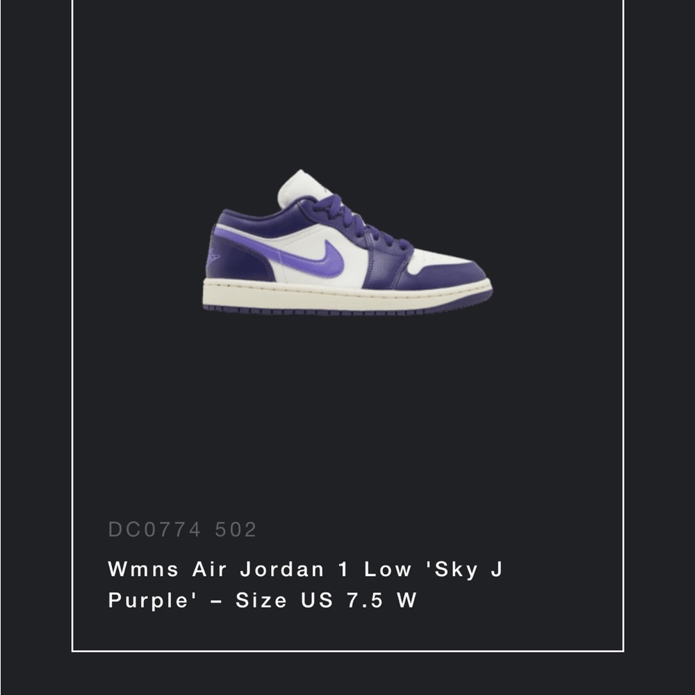 Nike Air Low in Purple and White